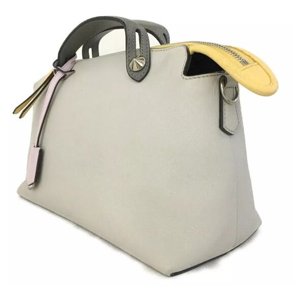 Fendi Gray and Yellow Satchel Bag - Picture 3 of 7